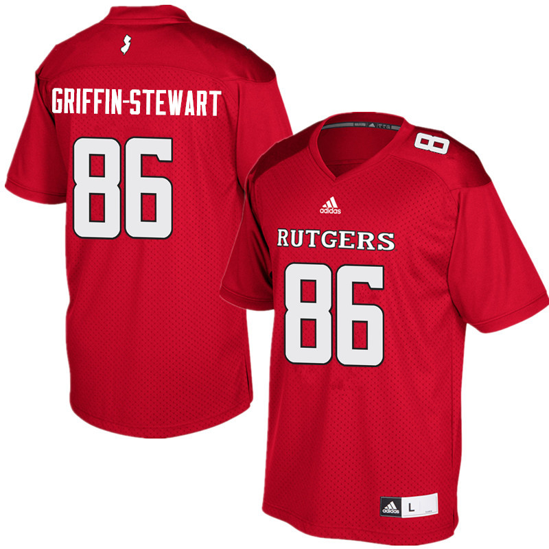Men #86 Nakia Griffin-Stewart Rutgers Scarlet Knights College Football Jerseys Sale-Red - Click Image to Close